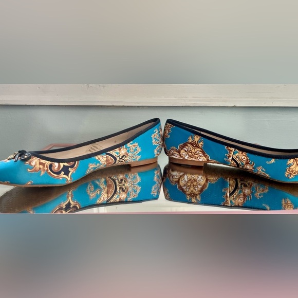 C. Wonder Turquoise and Gold Ballet Flats Size 8 - Picture 7 of 11